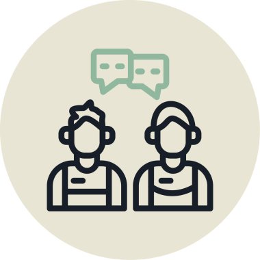 Konuş. Web simgesi basit illüstrasyon