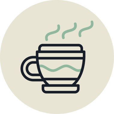 Kahve fincanı ikonu. vektör illüstrasyonu