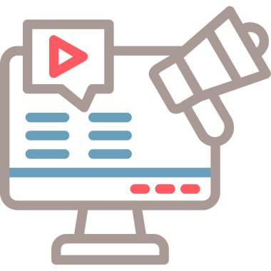 çevrimiçi reklam pazarlama simgesi