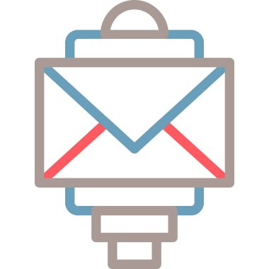 Zarf posta simge vektör illüstrasyon izole