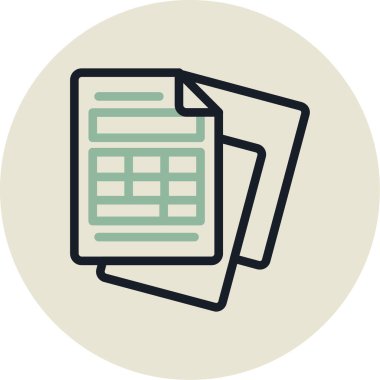 kağıt sayfası vektör çizgisi simgesi