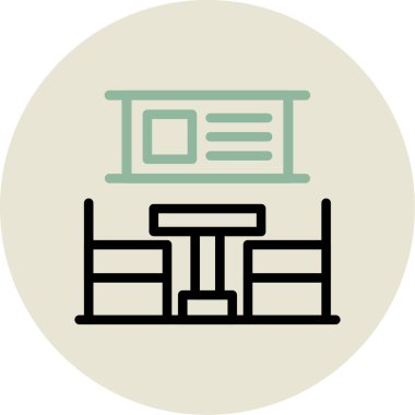 Modern eğitim ikonunun vektör illüstrasyonu