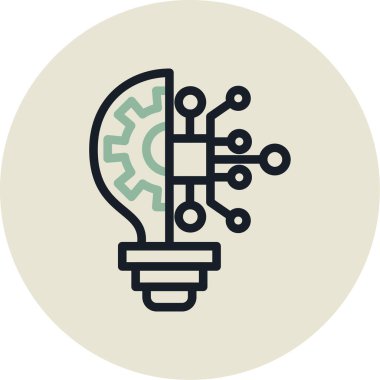 vektör illüstrasyonu, ampul simgesi