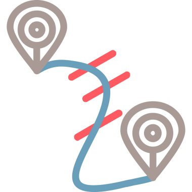 konum simgesi, vektör çizimi