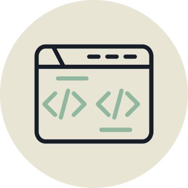 Web geliştirme renkli simge