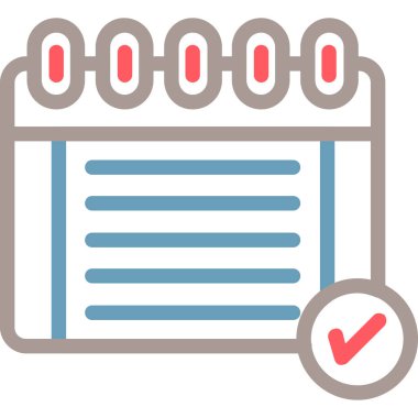 Kontrol listesi simgesi vektör illüstrasyonu