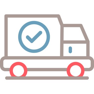 Teslimat. Web simgesi basit illüstrasyon