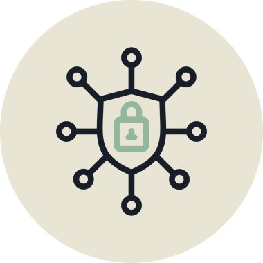 güvenlik simgesi vektör illüstrasyonu