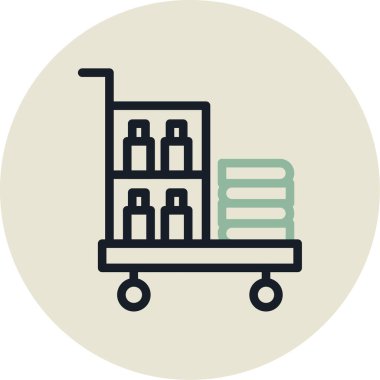 Bir tramvay simgesinin vektör çizimi