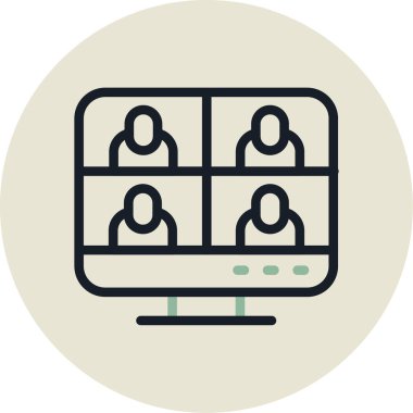 konferans ikonu vektör illüstrasyonu