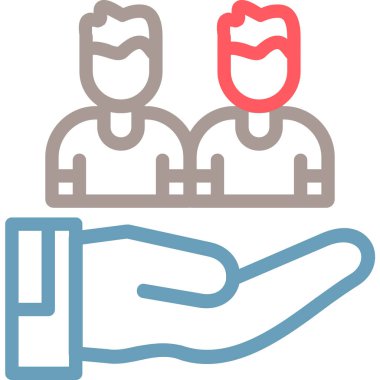 Bir el sıkışma simgesinin vektör illüstrasyonu