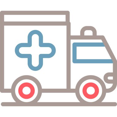Ambulans araba vektör çizim