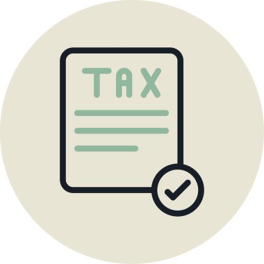 Vergi simgesi vektör illüstrasyonu