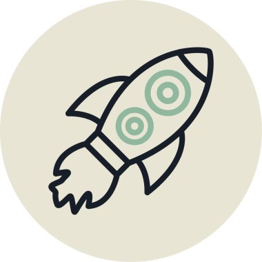 Uzay gemisi simgesi vektör illüstrasyonu