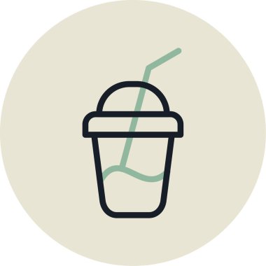 Modern kahve ikonunun vektör illüstrasyonu