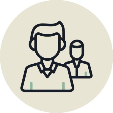 Takım elbiseli bir adamın vektör çizimi