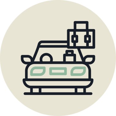 - Araba. Web simgesi basit illüstrasyon