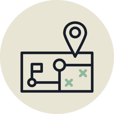 Vektör konumu simge illüstrasyonu