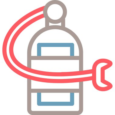 Yangın söndürme vektör simgesini ateşle