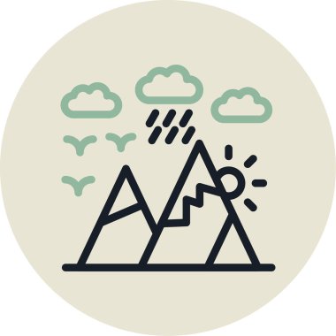 dağ vektörü simgesi modern basit illüstrasyon