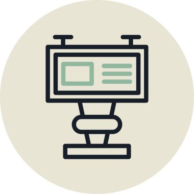 Bilgisayar monitörü. Basit resimleme