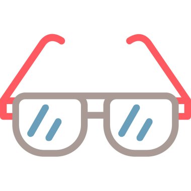 Güneş Gözlüğü Çizgisi Çokrenkli, Vektör İllüstrasyonu