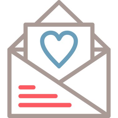 aşk mektubu. vektör çizim