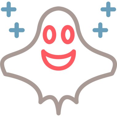 Cadılar Bayramı hayalet simgesi vektör illüstrasyonu