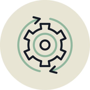 Teçhizat Web simgesi basit illüstrasyon