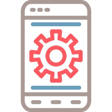 Cep telefonu. Web simgesi basit illüstrasyon