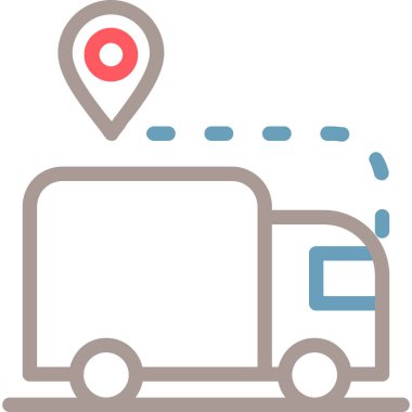 Araçlarda araç dağıtım konumu simgesi - kipler - ulaşım kategorisi