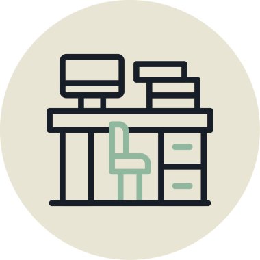 Mobilya simgesinin vektör illüstrasyonu