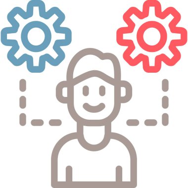 Müşteri hizmeti vektör çizgisi simgesi, basit illüstrasyon