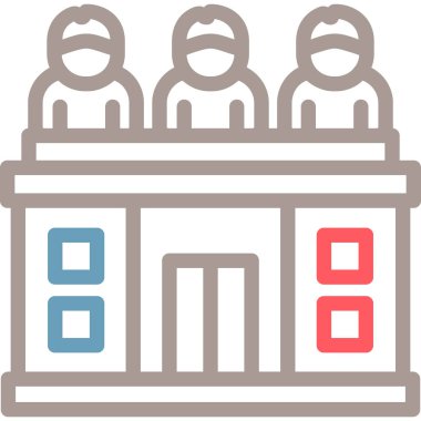 Mahkeme simge vektör çizim