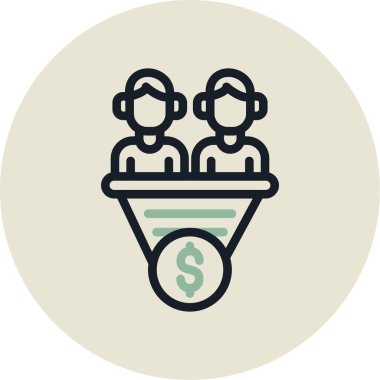 Para için. Web simgesi basit illüstrasyon