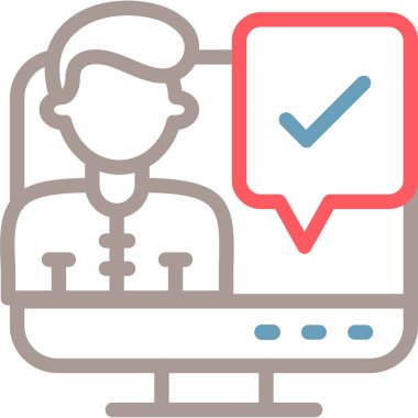 Sohbet simgesi, vektör çizimi