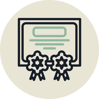 Rozet. Web simgesi basit illüstrasyon