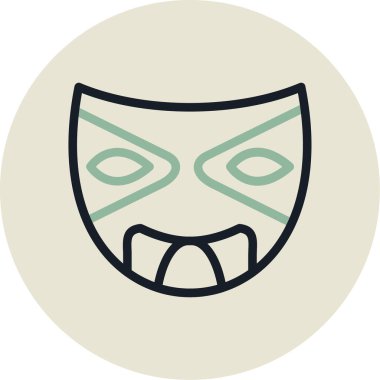 vektör modern simge, maske ve yüz maskesi