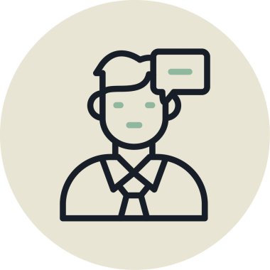 iş adamı simgesi vektör illüstrasyonu