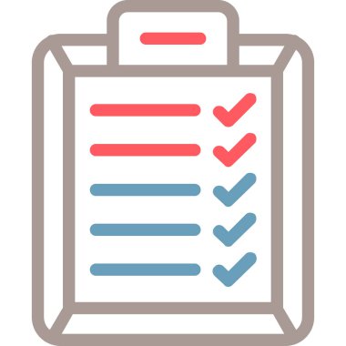 Kontrol listesi. Basit web vektör illüstrasyonu