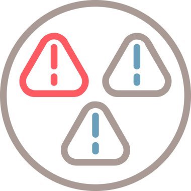 Uyarı simgesi, vektör illüstrasyonu