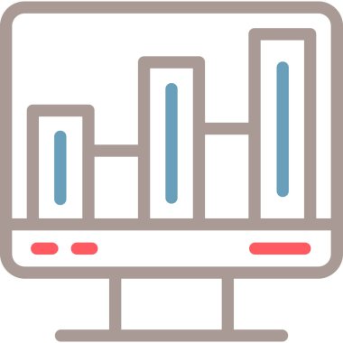 iş finans simgesi doldurulmuş ana hat biçiminde