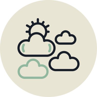 Bulut. Web simgesi basit illüstrasyon