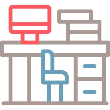 Sandalye. Web simgesi basit illüstrasyon