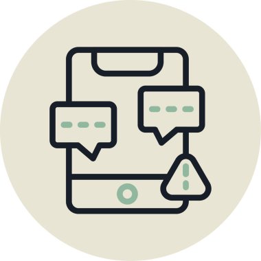 Sohbet simgesi vektör illüstrasyonu