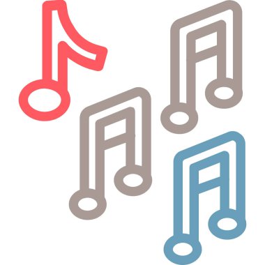 müzik notası ikon vektör illüstrasyonu