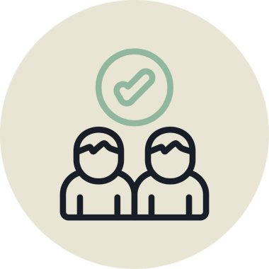 İnsanlar ikonu. Basit bir çizim. insanlar ağ için simge yönetir