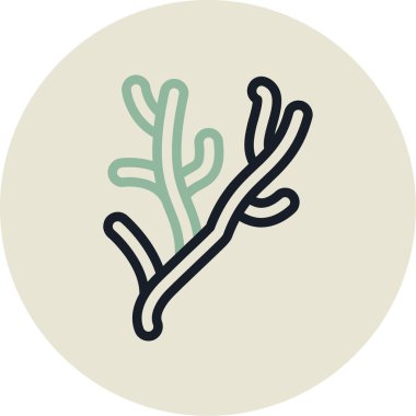 Bir bitki simgesinin vektör illüstrasyonu