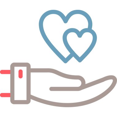 Bağış ikonu. düz dizayn. izole resim.