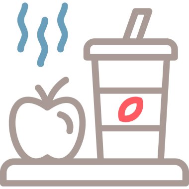 Yemek. Web simgesi basit illüstrasyon